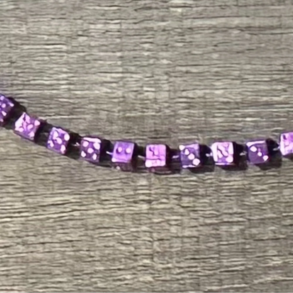 💞 New Kids Purple Dice Beaded Necklace